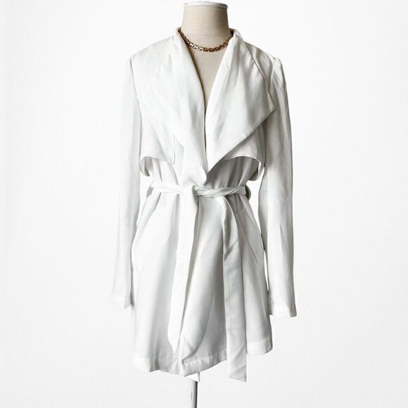 Vintage Y2K White Waist Tie Cardigan Blazer Jacket Size XS/S - Picture 6 of 9